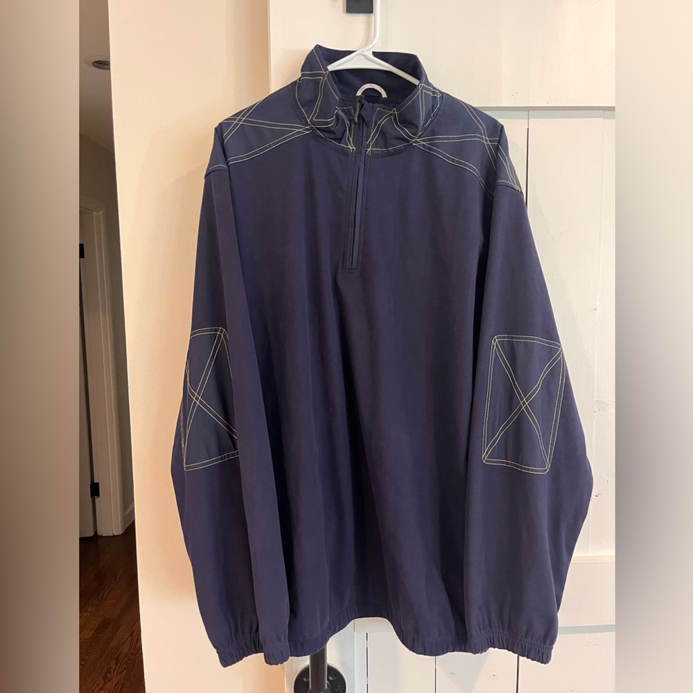 Sperry Men's Navy Windbreaker with Stitch Detail